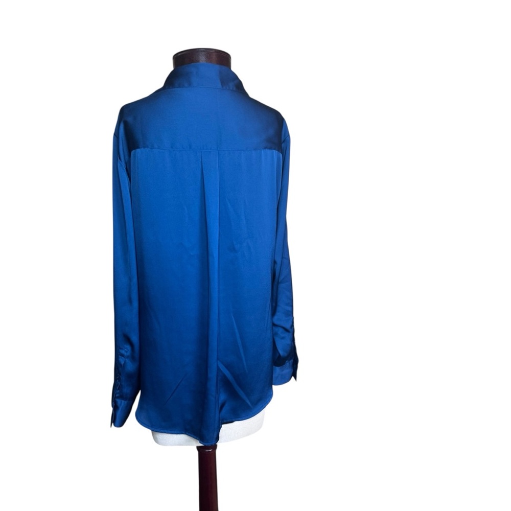 Express Deep Blue Button Down Shirt - image 10